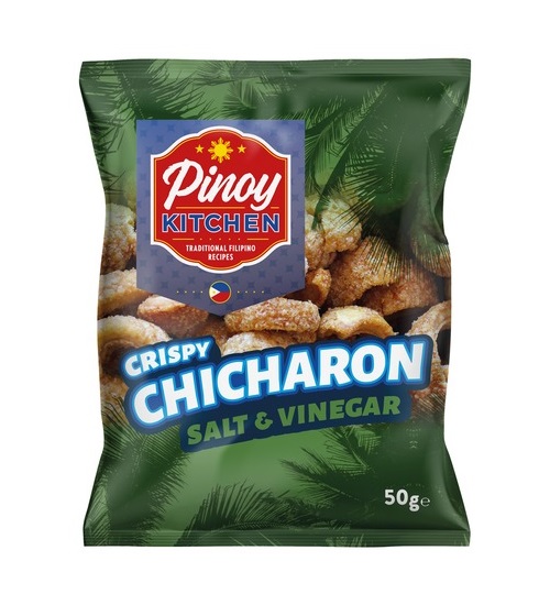 Snack di maiale Chicharon Salt & Vinegar Pinoy Kitchen 50g.